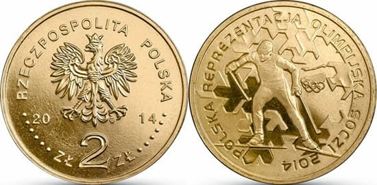 2 zł Polska Reprezentacja Olimpijska Soczi 2014