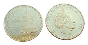 Tristan Da Cunha 1 crown siły zbrojne - Morskie 2011 Au