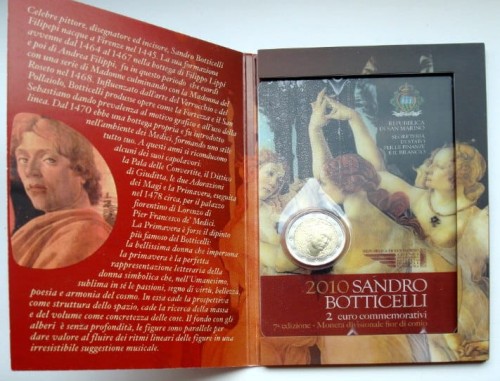 2 euro San Marino Sandro Botticelli 2010