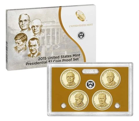 USA Proof set 4 x 1 Prezydenci S 2015