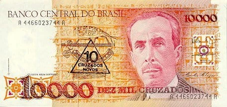 Brazylia 10 000 cruzados novo Laboratorium 1990 P-218b 