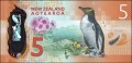 Nowa Zelandia 5 $ Pingwin żółtooki 2015 P-191a