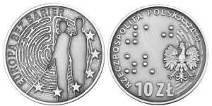 10 zł Europa bez barier – 100-lecie Towarzystwa Opieki nad Ociemniałymi 2011