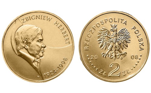 2 zł Zbigniew Herbert (1924 - 1998) 2008