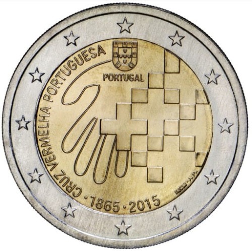 2 € Portugalia 150 lat Portugalskiego Czerwonego Krzyża 2015