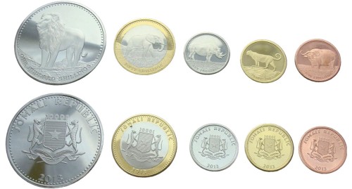 Zestaw menniczy Somalia zwierzęta x 5 2013