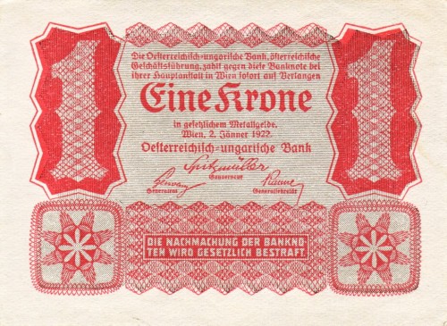 Austria 1 korona 1922 P-73