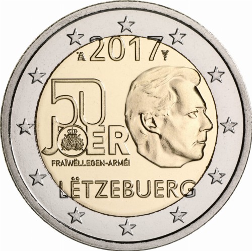2 euro Luksemburg 50 lat Armii 2017