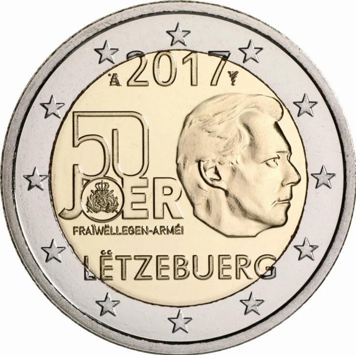 2 euro Luksemburg 50 lat Armii 2017