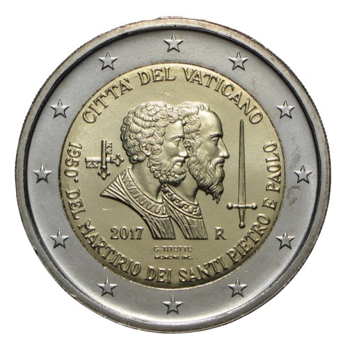 2 euro Watykan Męczeństwo Piotra i Pawła 2017