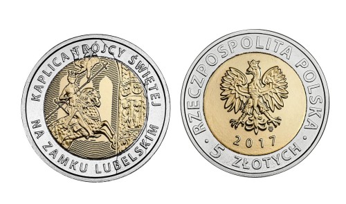 5 zł Kaplica Trójcy Świętej na Zamku Lubelskim 2017 nr 7 