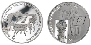 10 zł 30 rocznica powstania NZS 2011