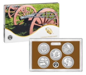 USA Proof set 5 x 25c Parki Narodowe 2015 "S" nr6