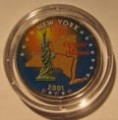 USA 25 c New York 2001 KOLOR