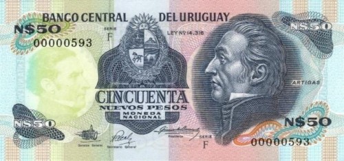 Urugwaj 50 peso Artigas 1989 P-61A