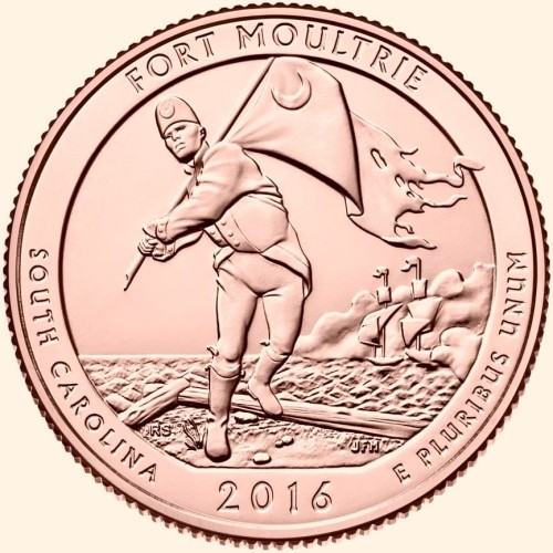 USA 25 c Park narodowy Fort Moultrie  2016 nr 35 24kAu