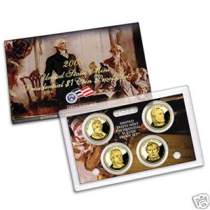 USA Proof set 4 x 1$ Prezydenci "S" 2009