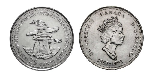Kanada 25 c Northwest Teritories 1992