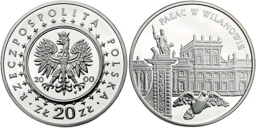 20 zł Pałac w Wilanowie 2000