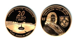 Francja 20 € Stanisław Leszczyński Au 2007