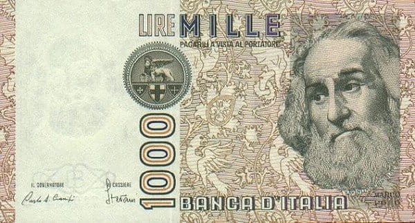 Włochy 1000 ITL Pałac 1982 P-109a