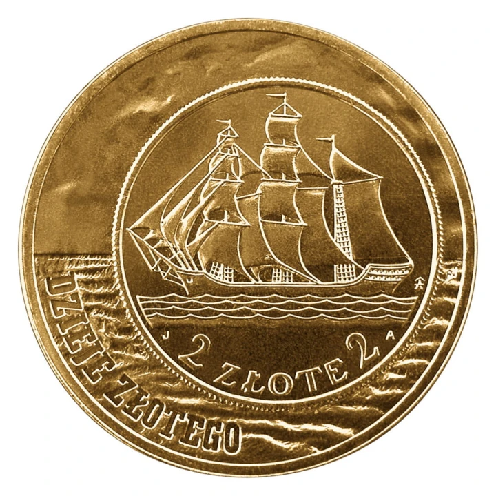 2 zł Dzieje złotego - żaglowiec 2005