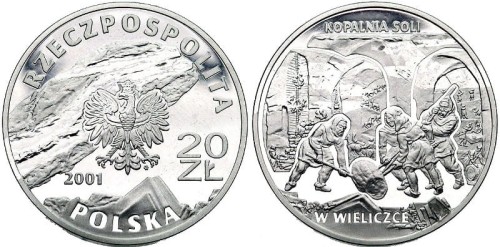 20 zł Kopalnia soli w Wieliczce 2001