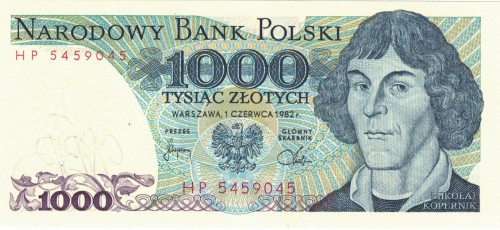 PRL 1000 zł Mikołaj Kopernik 1982 P-146c seria HP