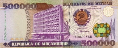 Mozambik 500 000 metical Hutnicy 2003 P-142