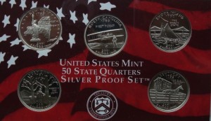 USA Proof set Ag 5 x 25 c 2001