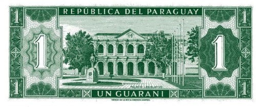 Paragwaj 1 guarani Pałac 1952/63 P-193