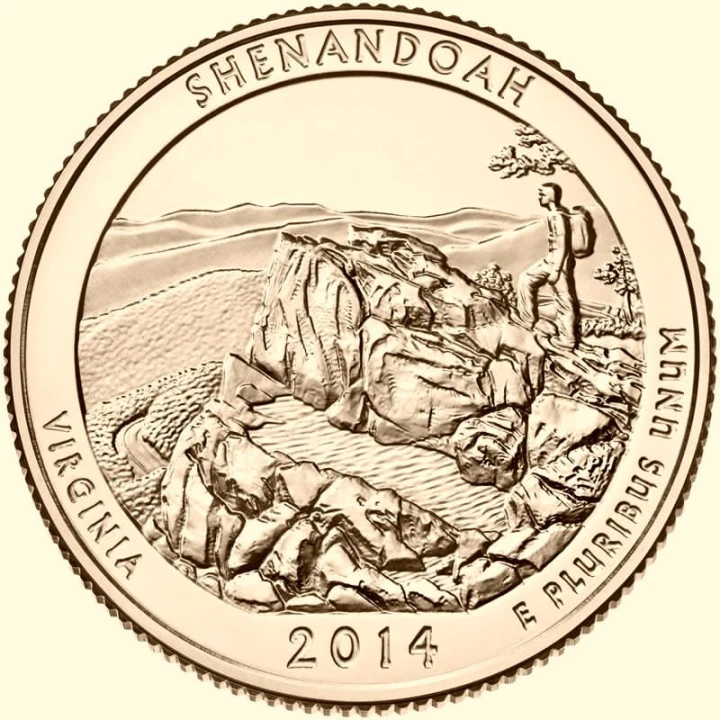 USA 25 c Park narodowy Shenandoah 2014 nr 22 24 K Au