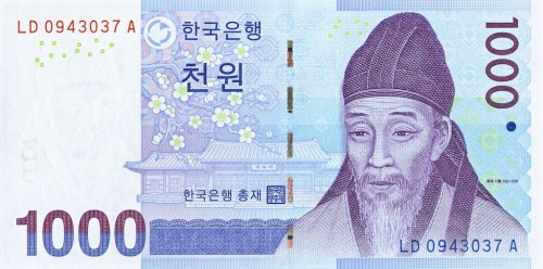 Korea Południowa 1000 Won Szkoła konfucjańska 2007 P-54