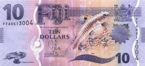 Fidżi 10 $ Ryba 2013 P-116
