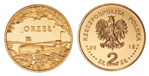 2 zł Polskie okręty: ORP Orzeł 2012