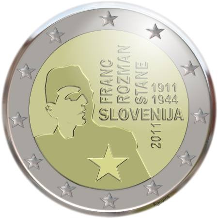 2 € Słowenia 100. rocznica urodzin Franca Rozmana „Stane” 2011