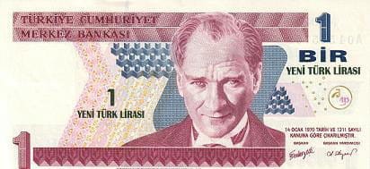 Turcja 1 lira Tama 2005 P-216