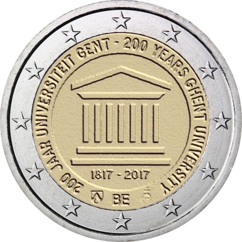 2 euro Belgia Uniwersytet w Gent 2017
