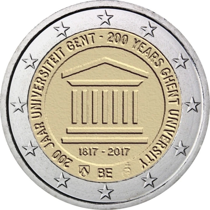 2 euro Belgia Uniwersytet w Gent 2017