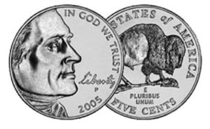USA 5 c Bizon 2005 P lub D