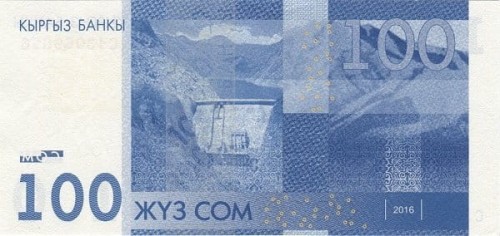 Kirgistan 100 som Hydroelektrownia 2016 P-26b