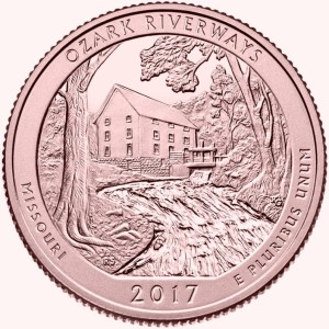 USA 25 c Park narodowy Ozark 2017 nr 38 24 K Au