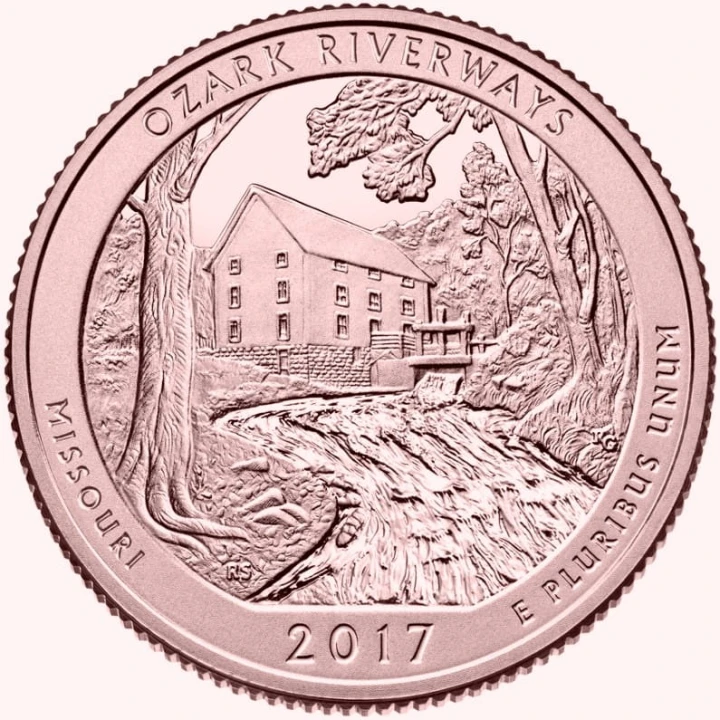 USA 25 c Park narodowy Ozark 2017 nr 38 24 K Au