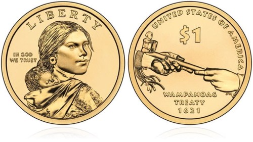 USA 1 $ Rdzenni Amerykanie Traktat z Wampanoag 2011 nr 12