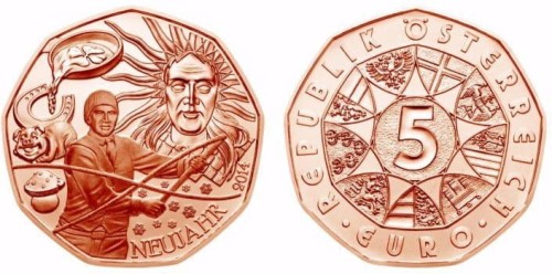 5 euro Austria Nowy rok 2014