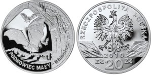 20 zł Podkowiec mały (łac. Rhinolphus hipposideros) 2010