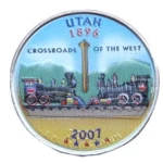 USA 25 c UTAH kolejka 2007 KOLOR