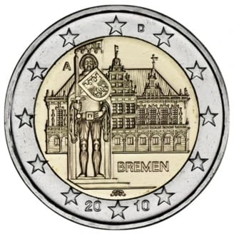 2 € NIEMCY Brema Ratusz 2010