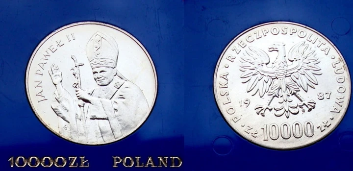10000 zł Jan Paweł II 1987