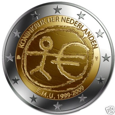2 € HOLANDIA 10 lat strefy euro 2009